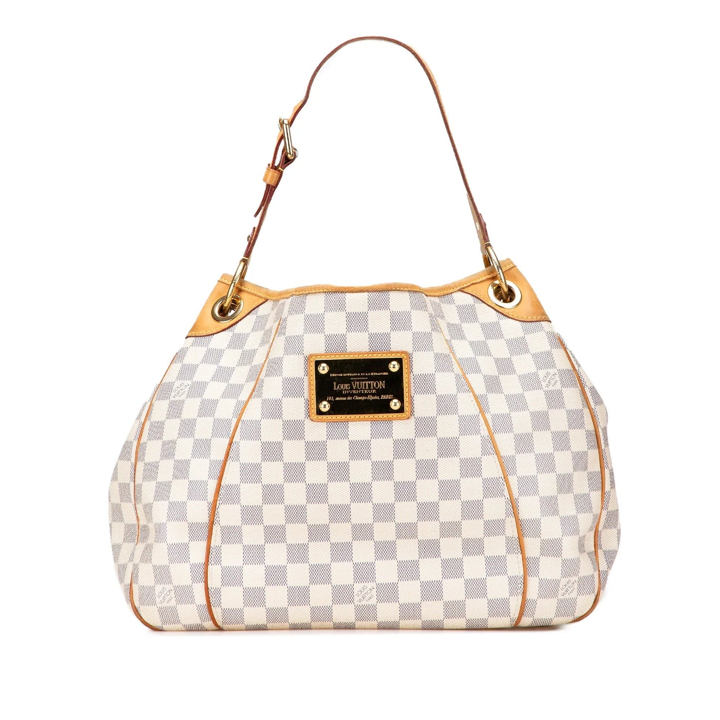White Louis Vuitton Damier Azur Galliera PM Shoulder Bag