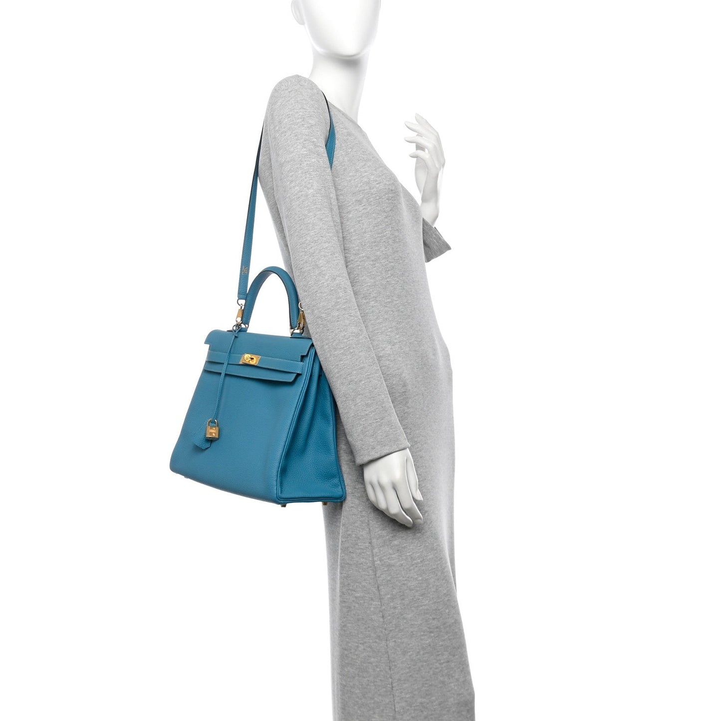 Hermes Togo Kelly Retourne 32 Turquoise