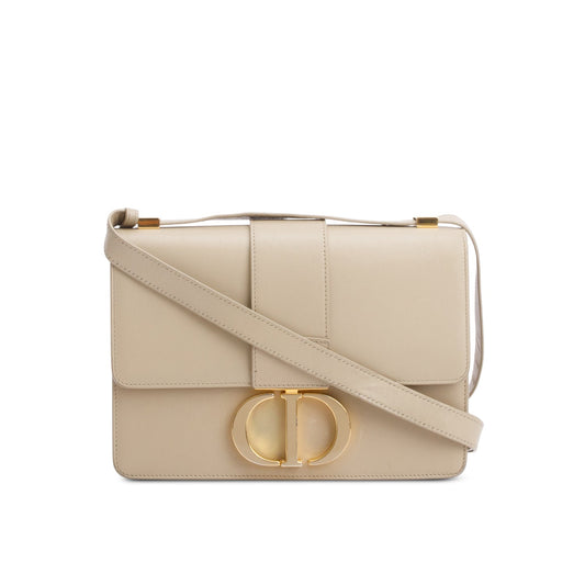 Christian Dior 2020 Beige Leather Medium 30 Montaigne Bag
