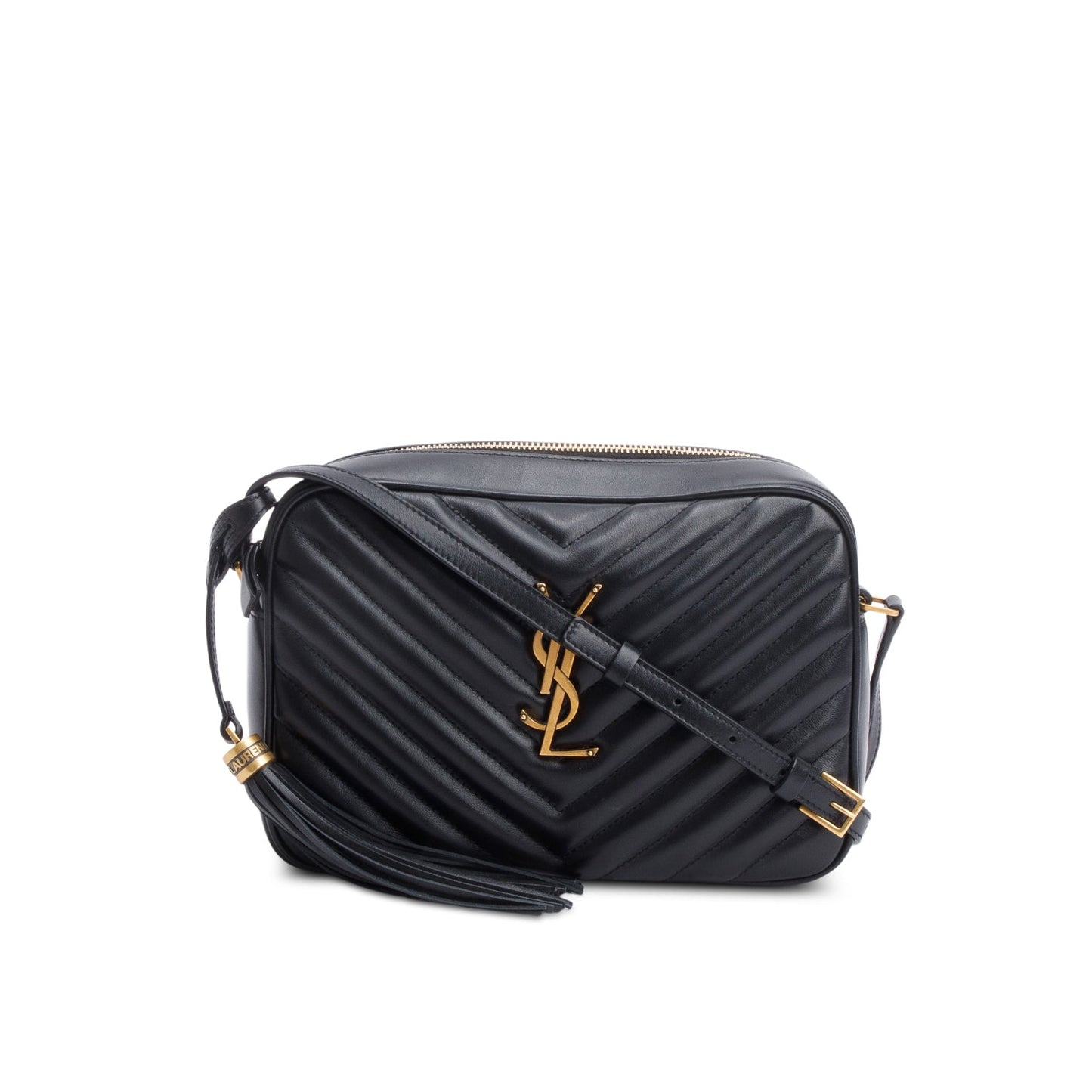 Saint Laurent Black Quilted Leather Lou Camera Bag