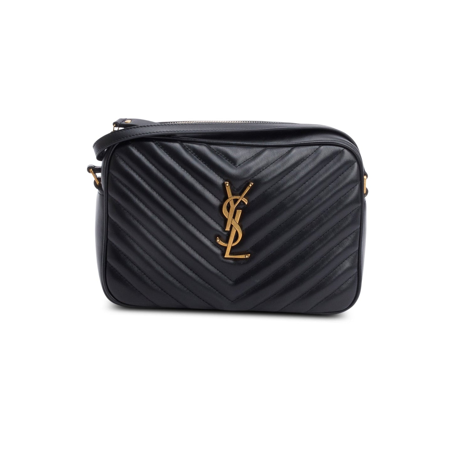 Saint Laurent Black Quilted Leather Lou Camera Bag
