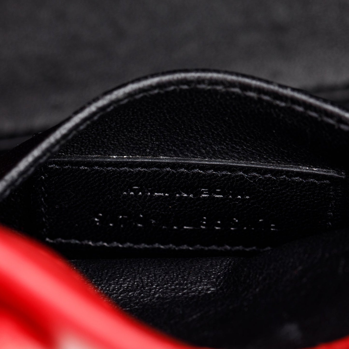 Saint Laurent Red Smooth Leather Nano Sac De Jour