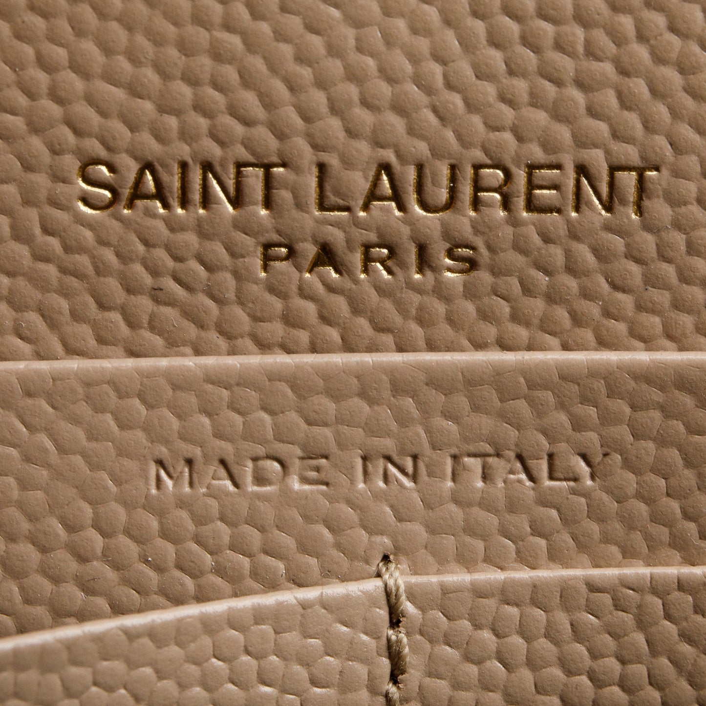 Saint Laurent 2022 Beige Cassandre Matelasse Envelope Chain Wallet
