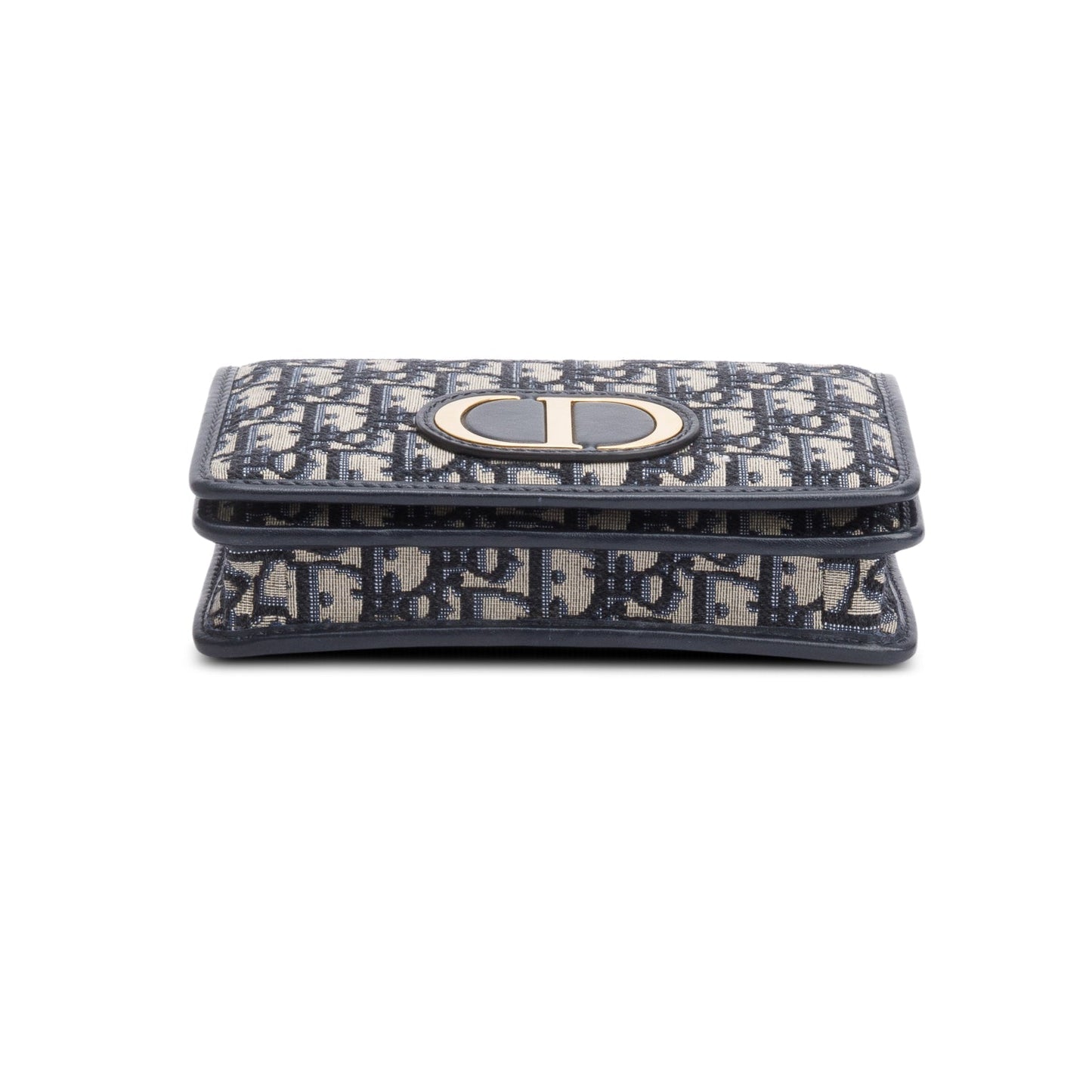 Christian Dior 2020 Navy Oblique 30 Montaigne 2-In-1 Pouch Bag