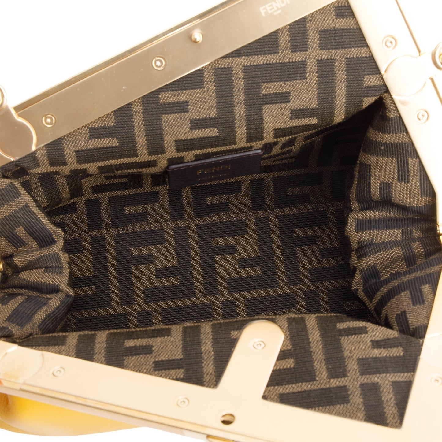 Fendi Yellow Nappa Leather Small Fendi First Bag