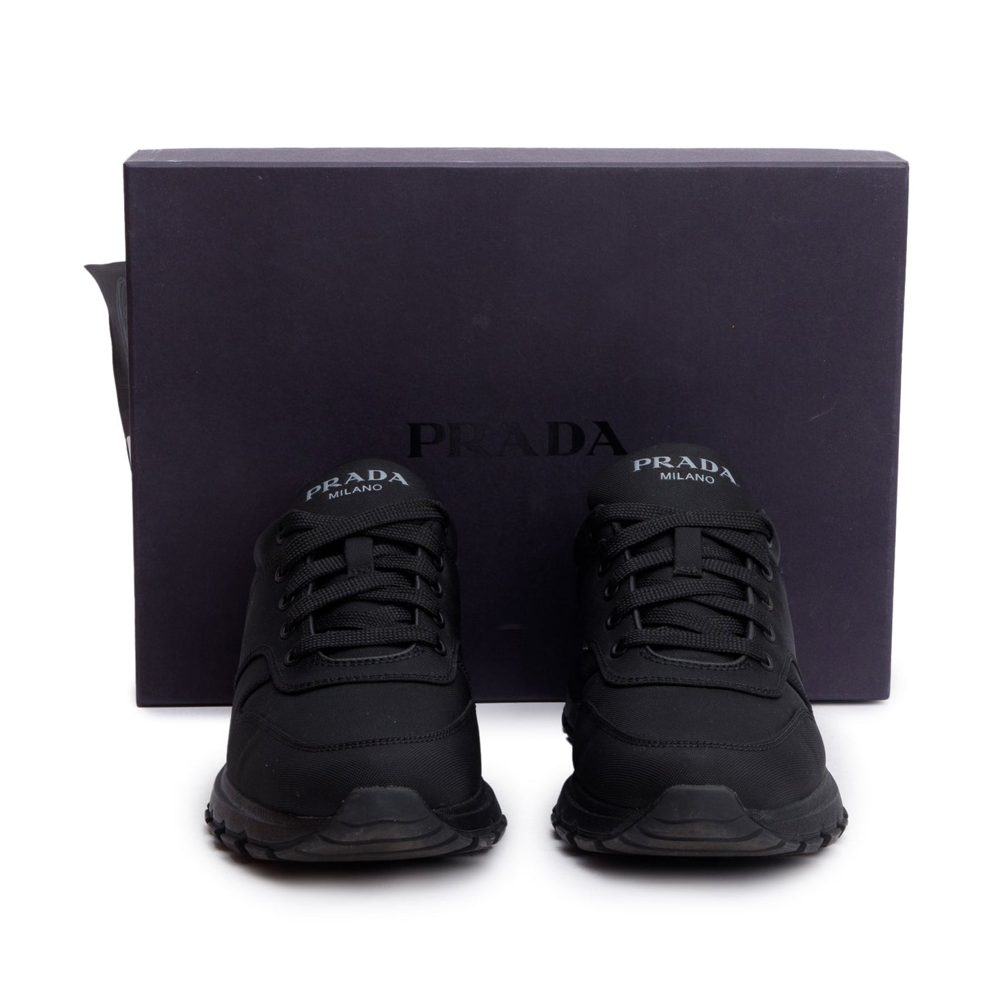Prada Black Re-Nylon Prax 01 Sneakers, Men's Size 6