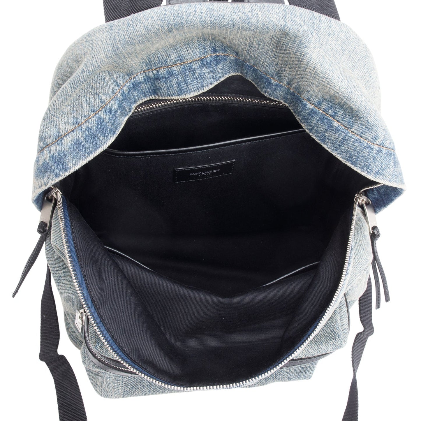 Saint Laurent Blue Denim City Backpack