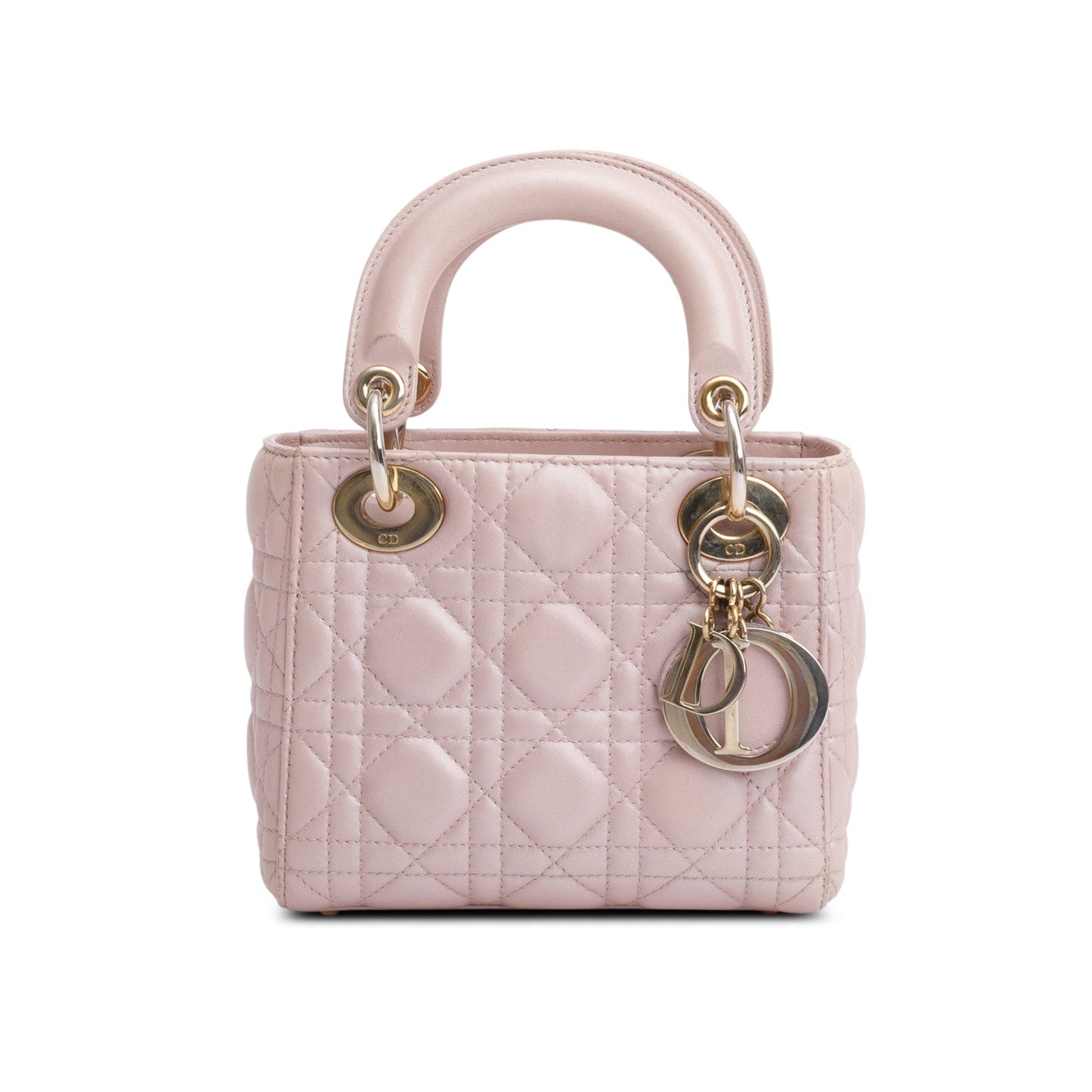 Christian Dior Pink Cannage Leather Mini Lady Dior Bag