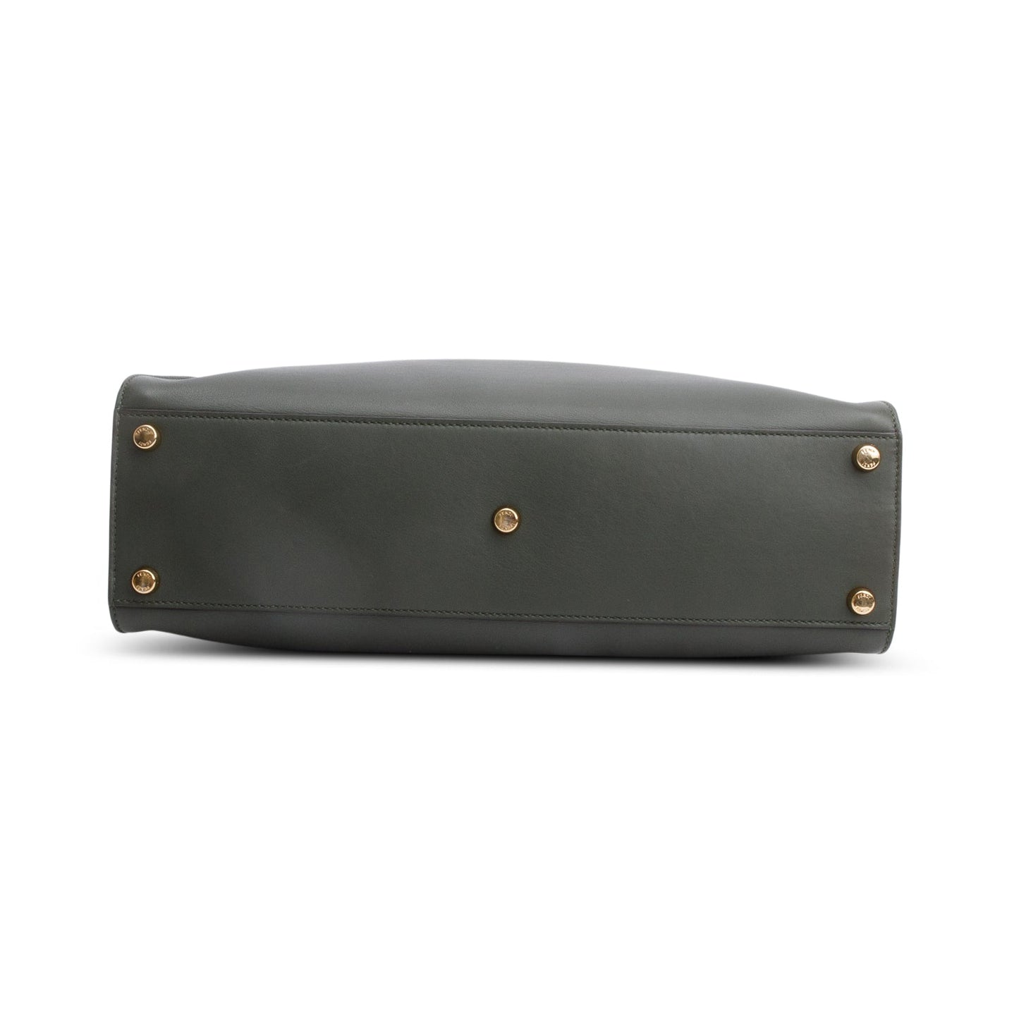Fendi Green Soft Calfskin Leather Large Peekaboo Bag