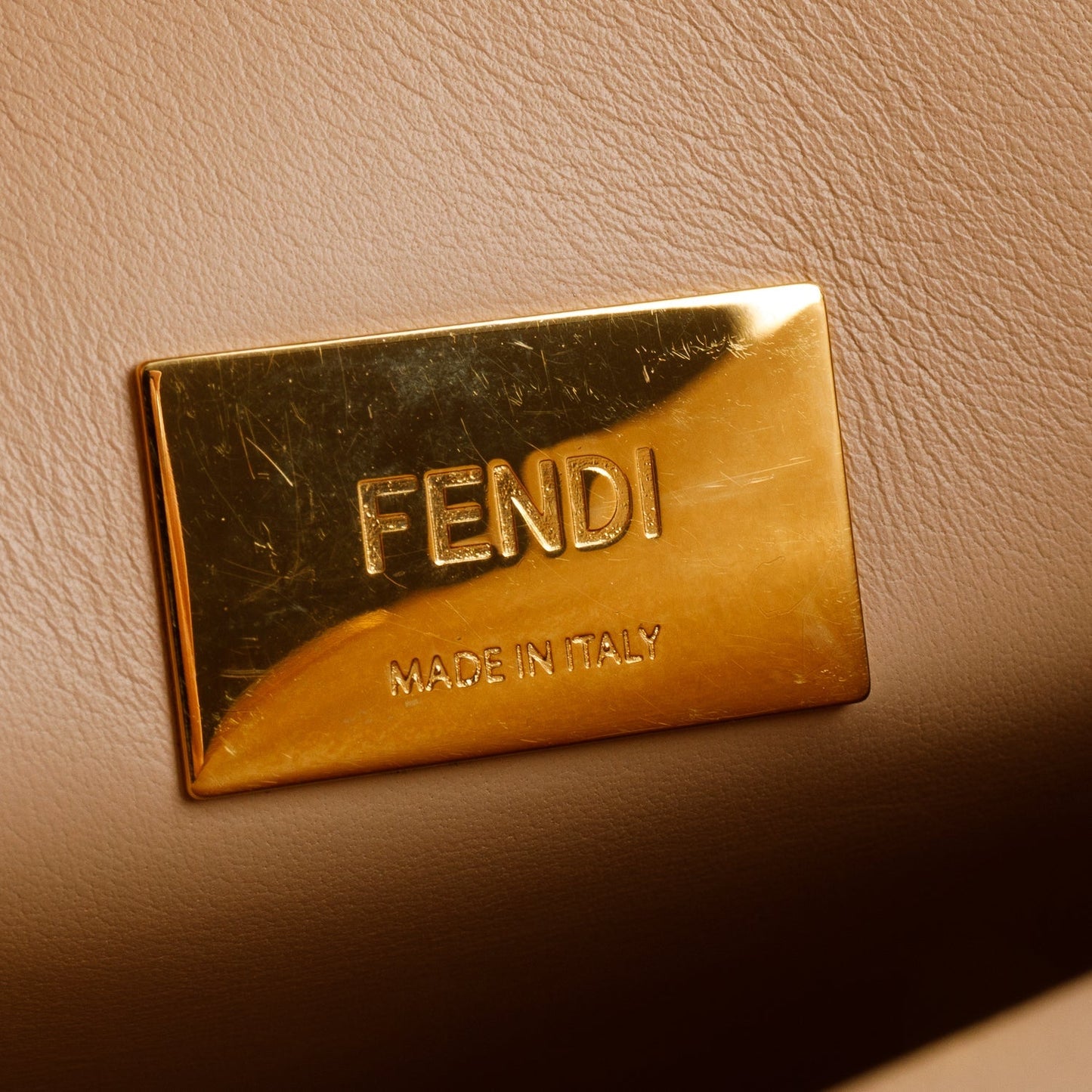 Fendi Green Soft Calfskin Leather Large Peekaboo Bag