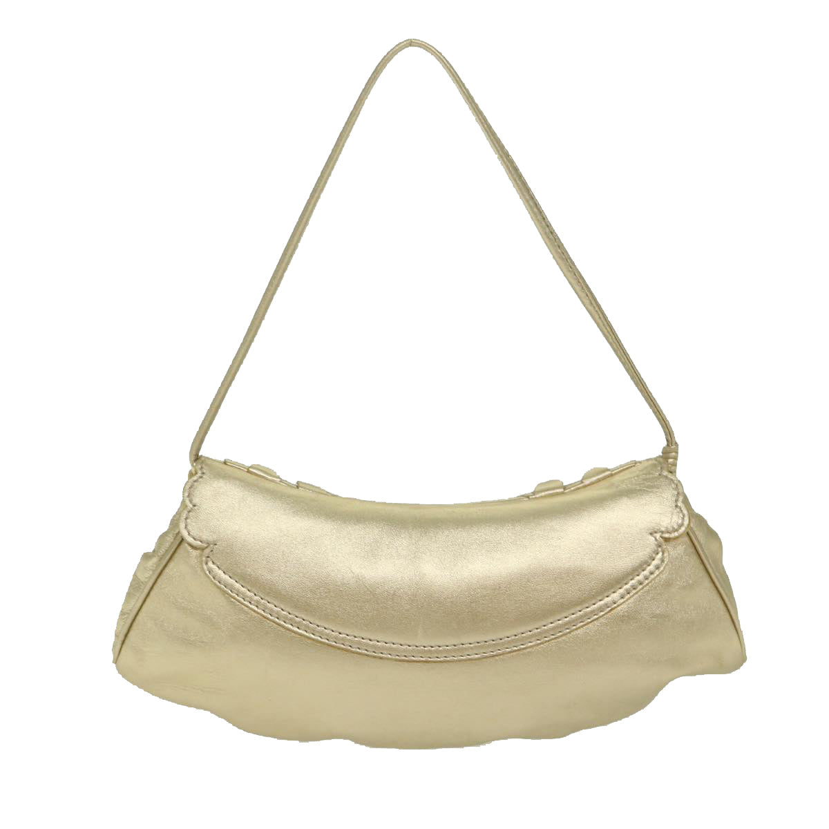 Luxury CELINE Hand Bag Leather Gold  63297