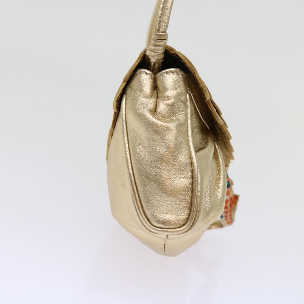 Luxury CELINE Hand Bag Leather Gold  63297