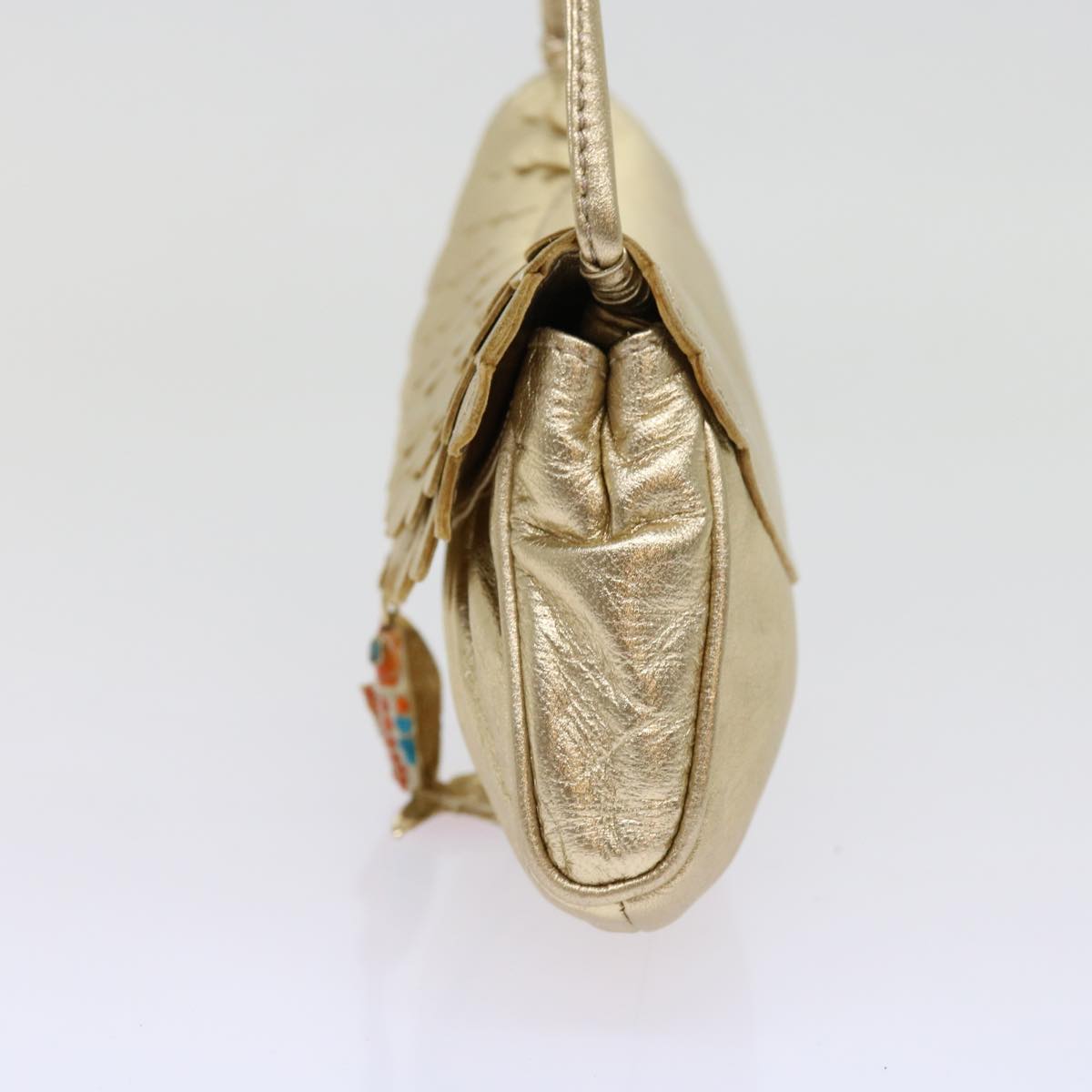 Luxury CELINE Hand Bag Leather Gold  63297