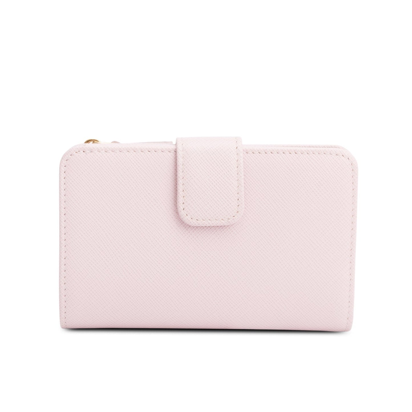Prada Pink Saffiano Metal Compact Wallet