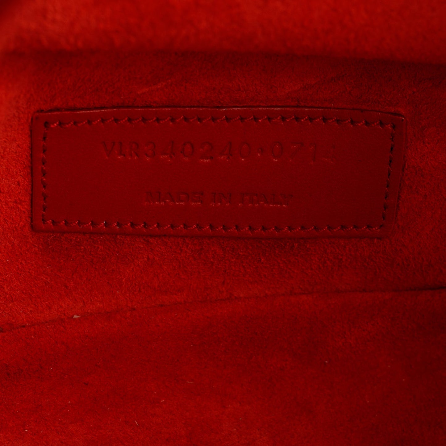 Saint Laurent Red Calskin Leather Small Emmanuel Bucket Bag