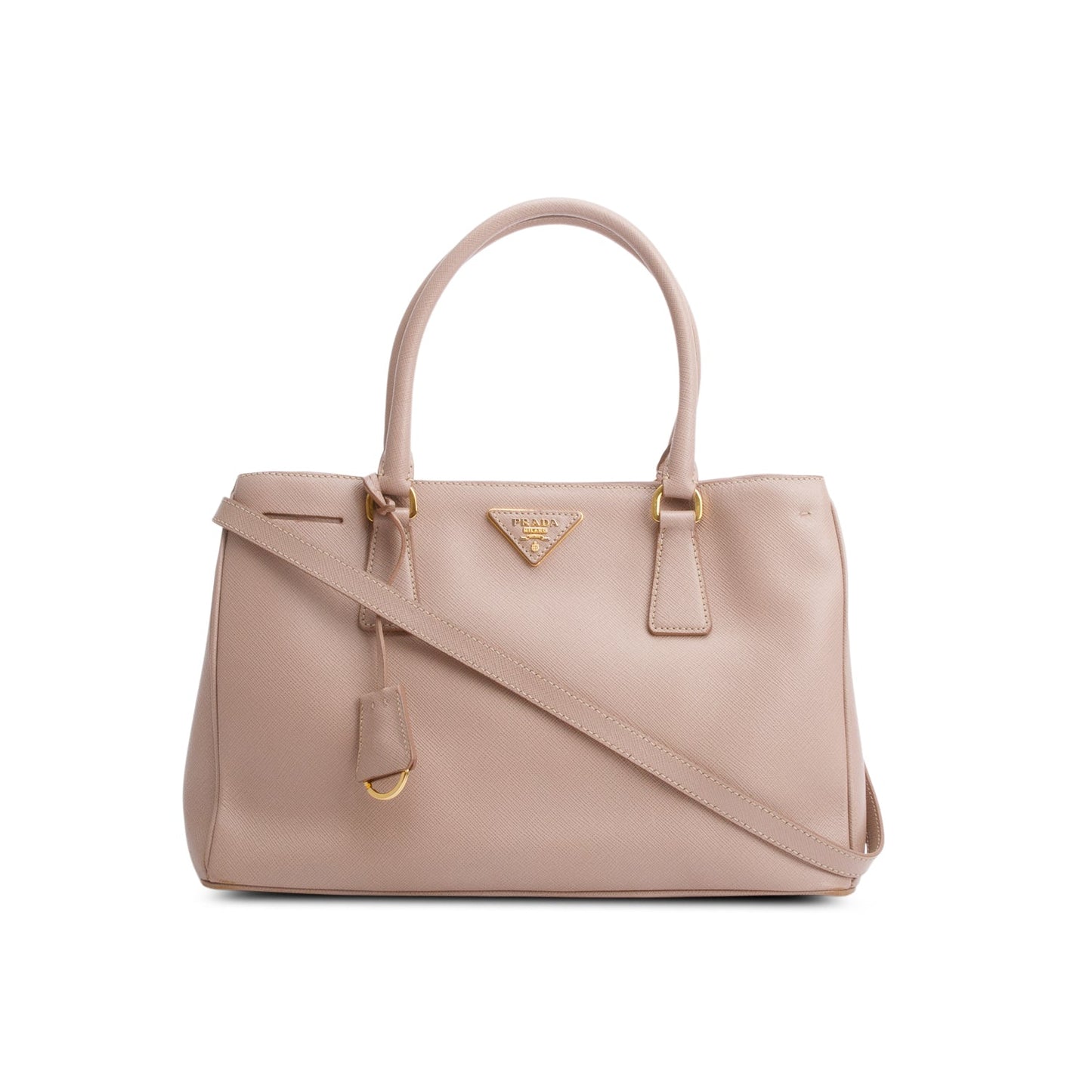 Prada Beige Saffiano Lux Small Galleria Tote