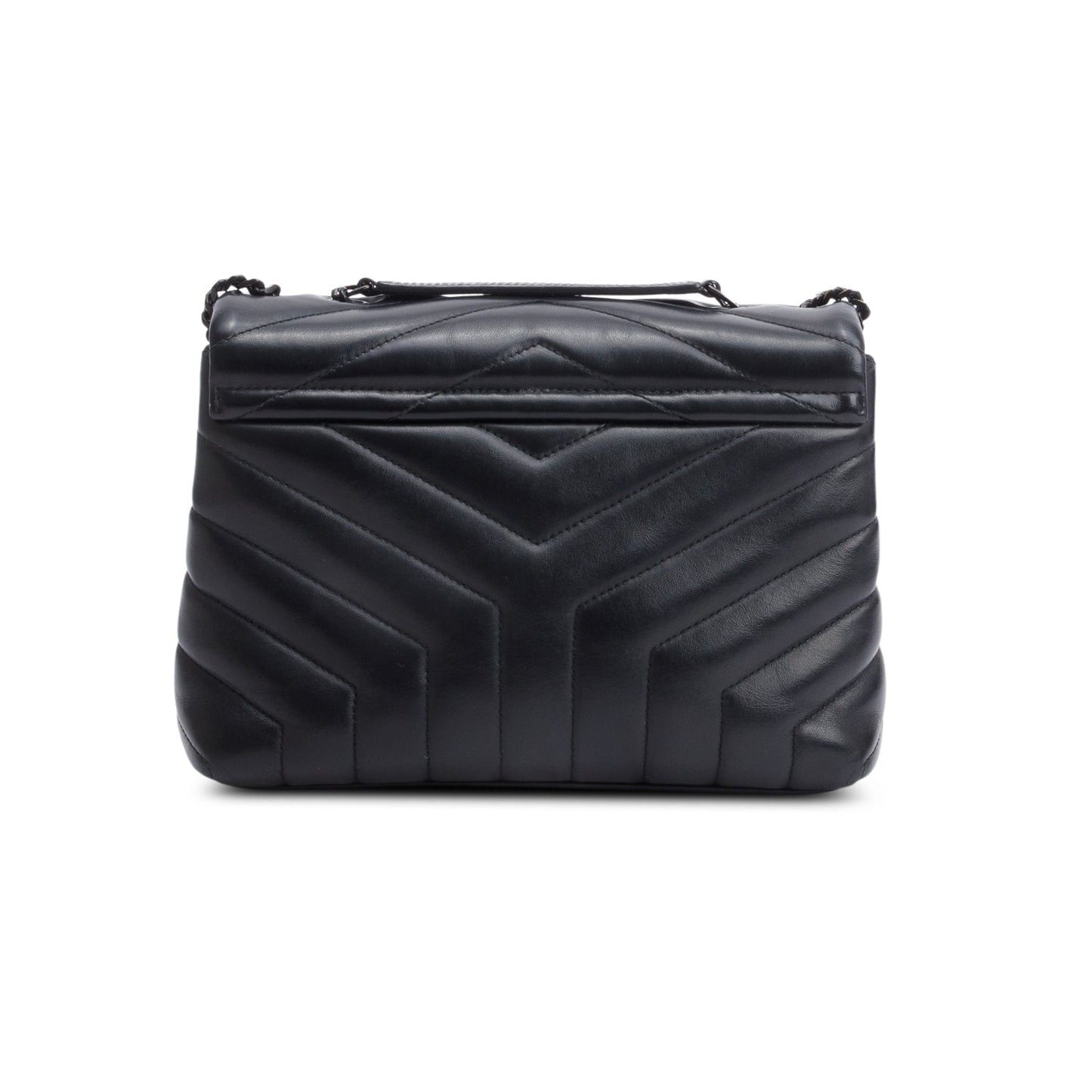 Saint Laurent So Black Quilted Leather Small Loulou Shoulder Bag
