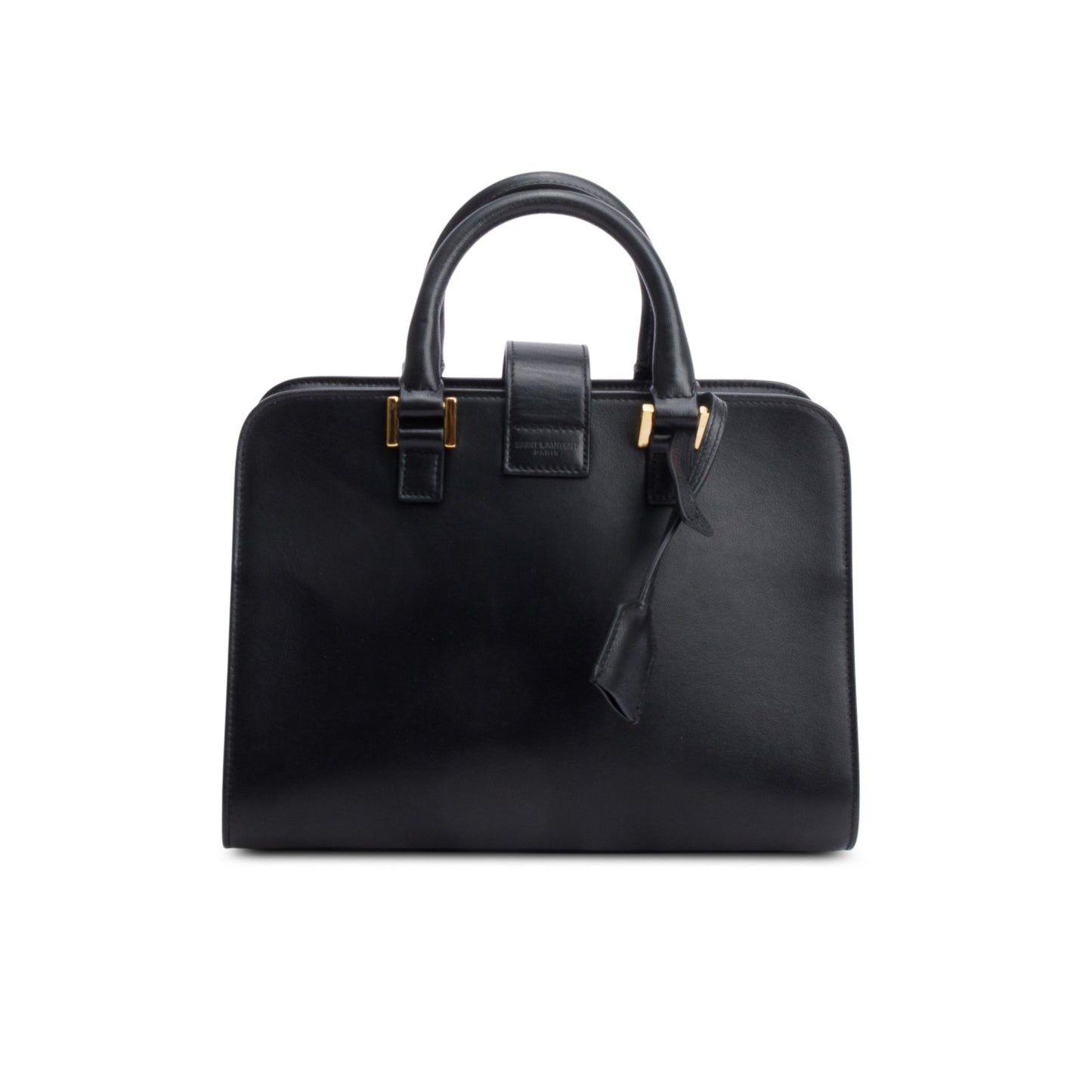 Saint Laurent Black Calfskin Leather Baby Cabas Tote Bag