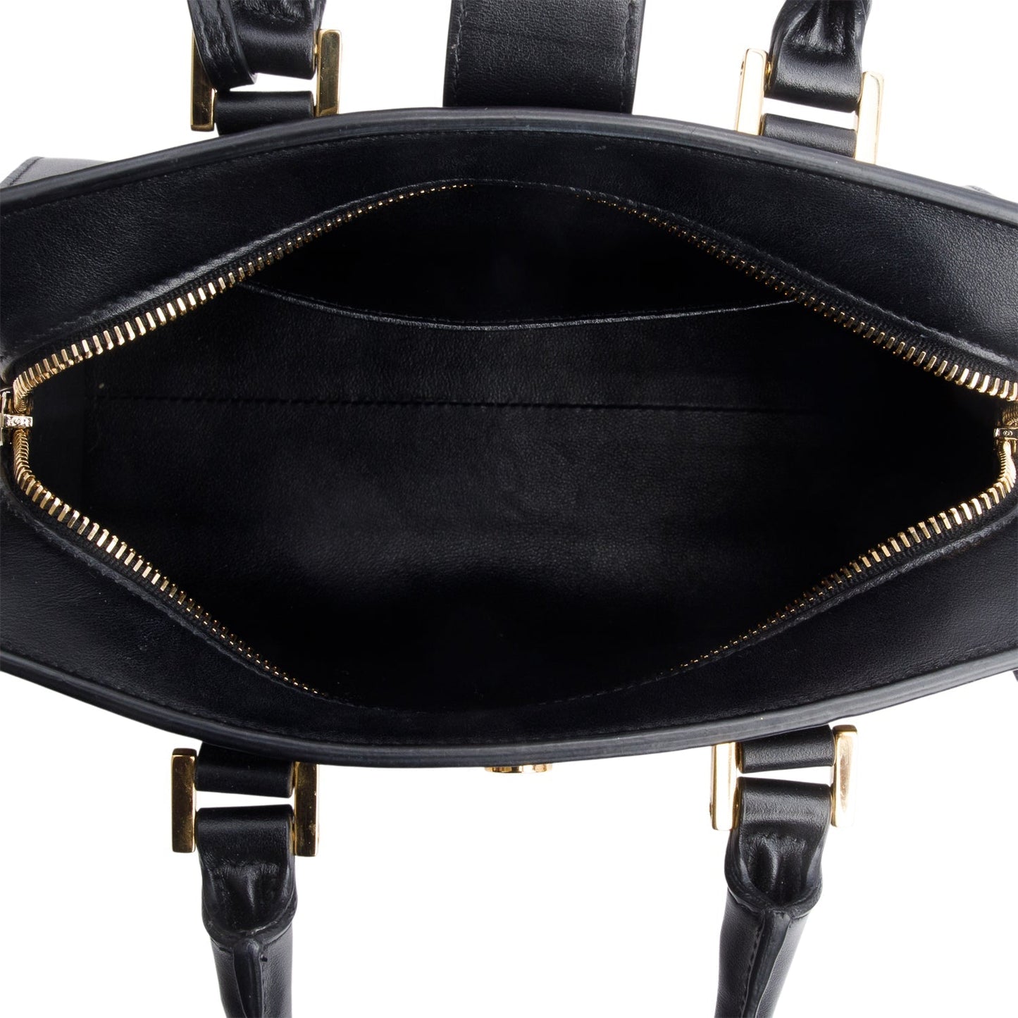 Saint Laurent Black Calfskin Leather Baby Cabas Tote Bag