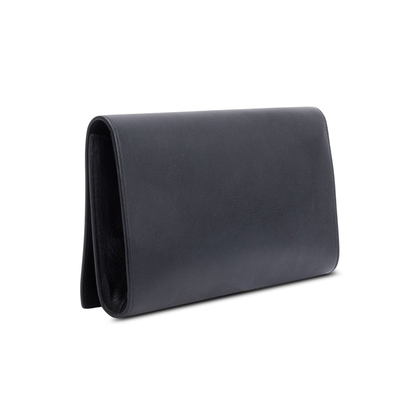 Saint Laurent Black Leather Large Belle de Jour Clutch