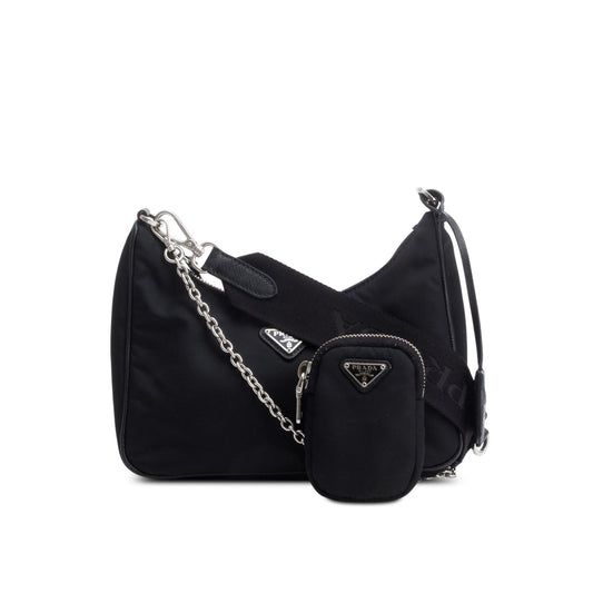 Prada Black Re-Edition 2005 Re-Nylon Shoulder Bag