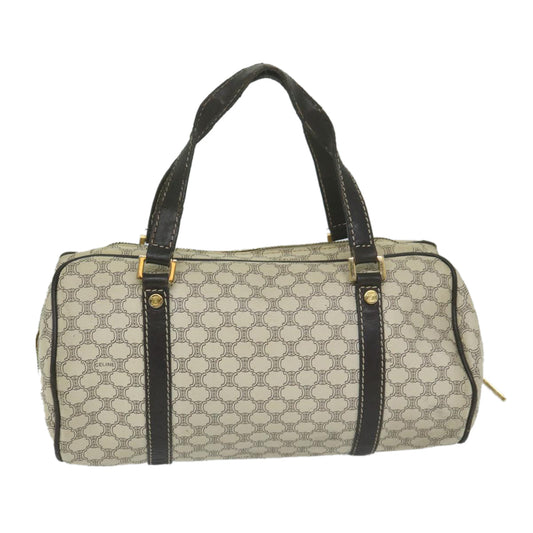 Luxury CELINE Macadam Canvas Hand Bag PVC Leather Whe  63493