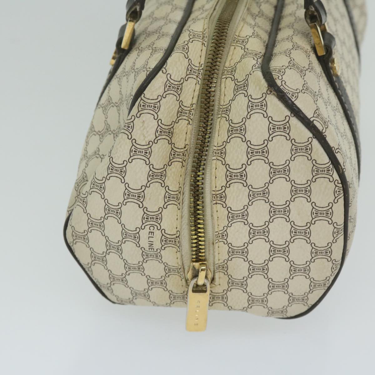 Luxury CELINE Macadam Canvas Hand Bag PVC Leather Whe  63493
