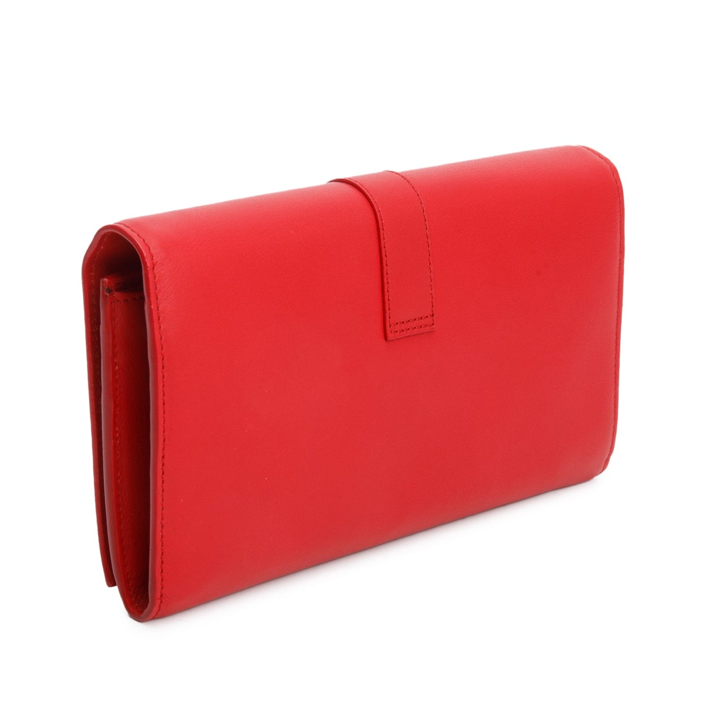 Saint Laurent Red Calfskin Classic Y Ligne Wallet