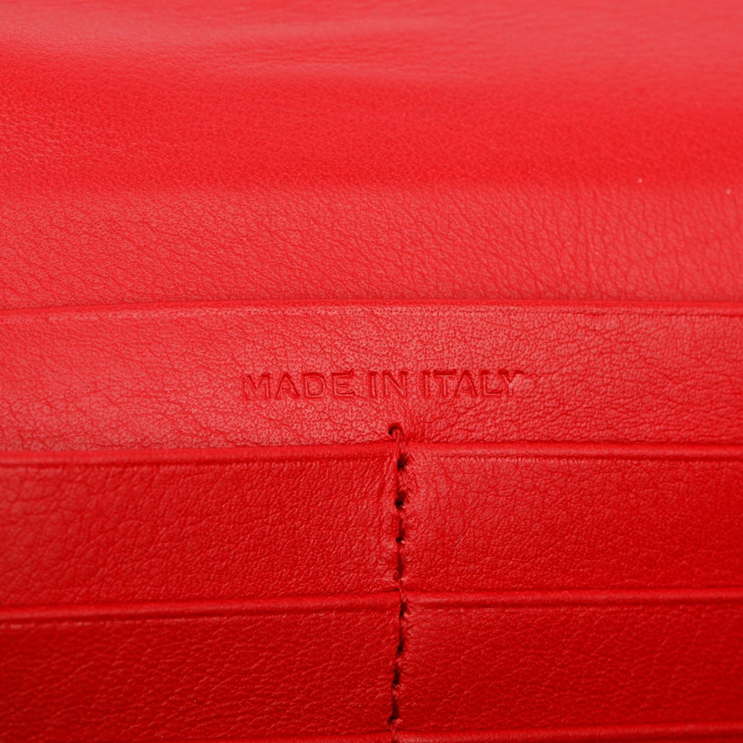Saint Laurent Red Calfskin Classic Y Ligne Wallet