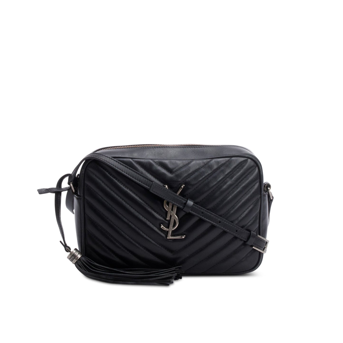 Saint Laurent 2021 Black Quilted Leather Lou Camera Bag