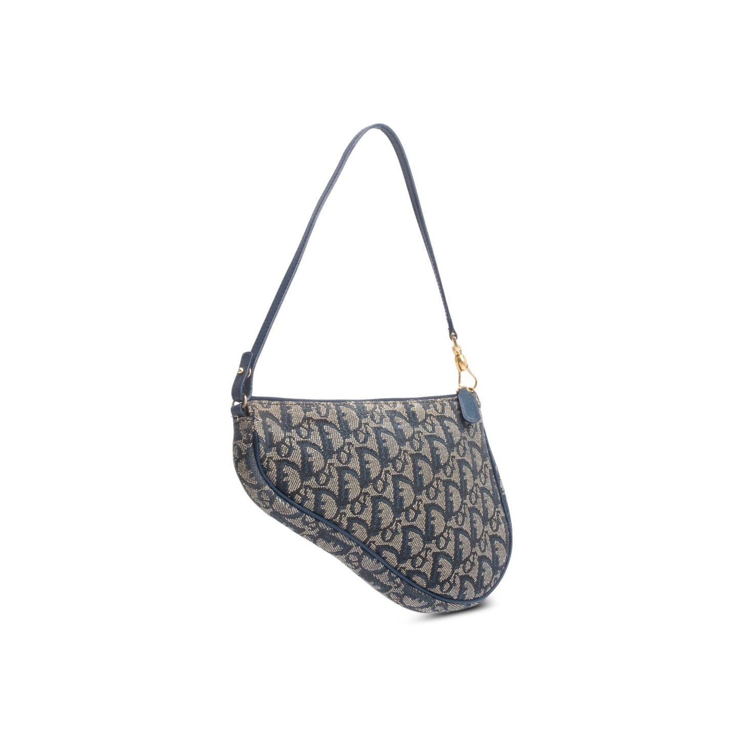 Christian Dior Navy Diorissimo Saddle Pochette