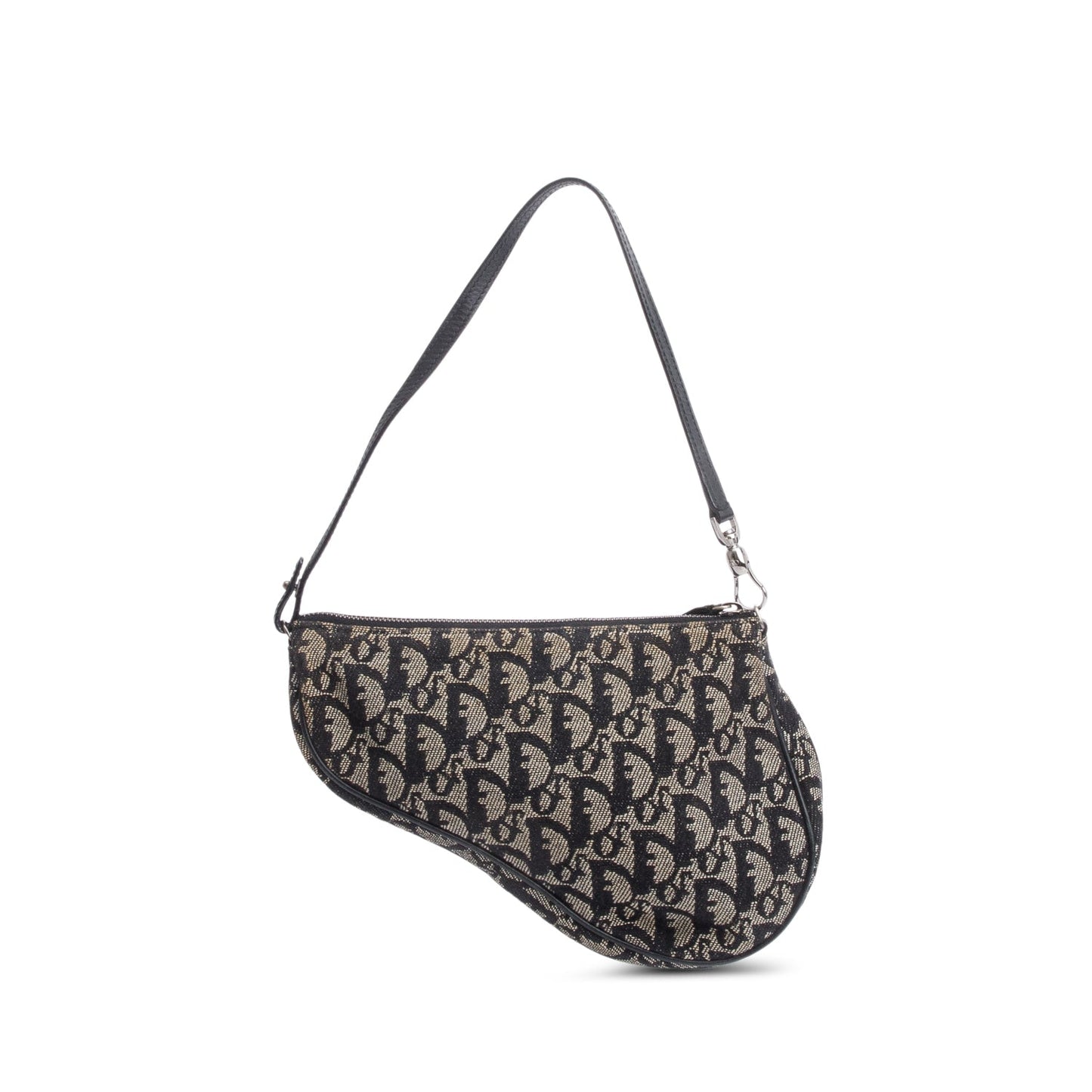 Christian Dior Black Diorissimo Saddle Pochette