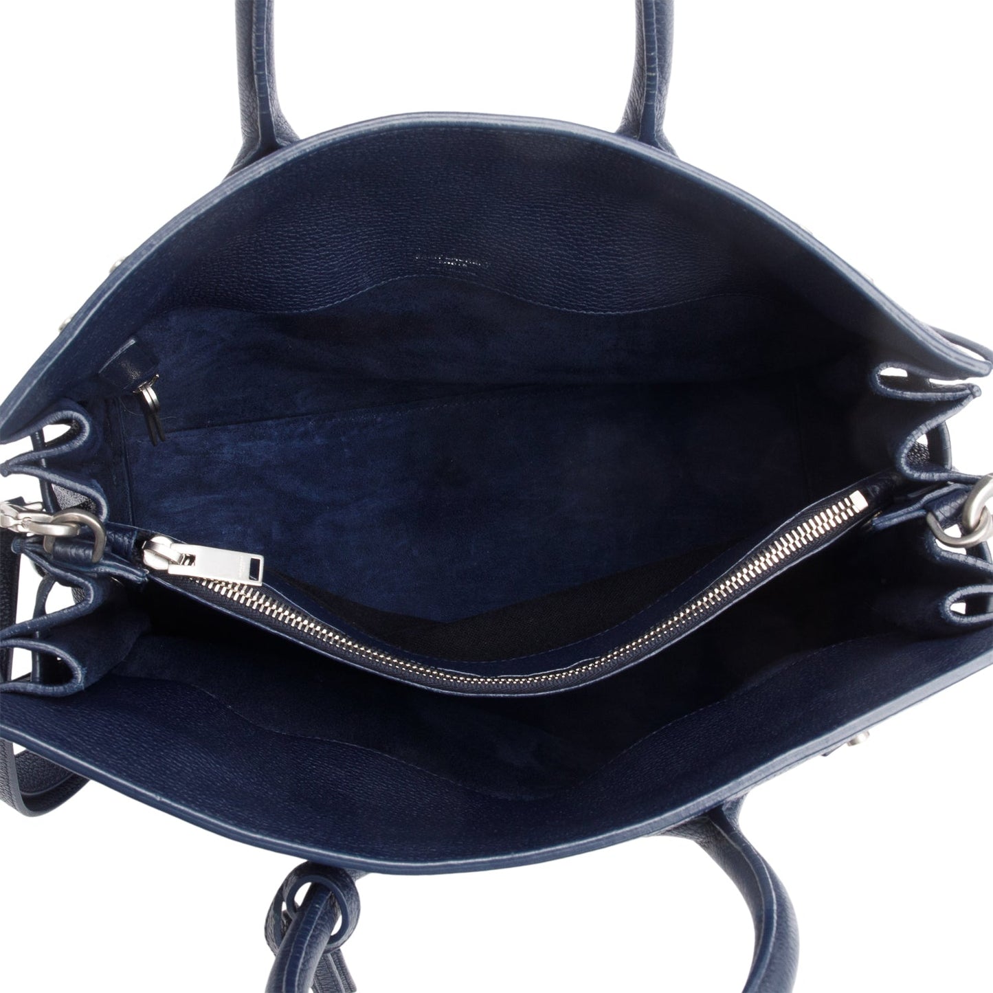 Saint Laurent Navy Supple Grained Leather Small Sac De Jour
