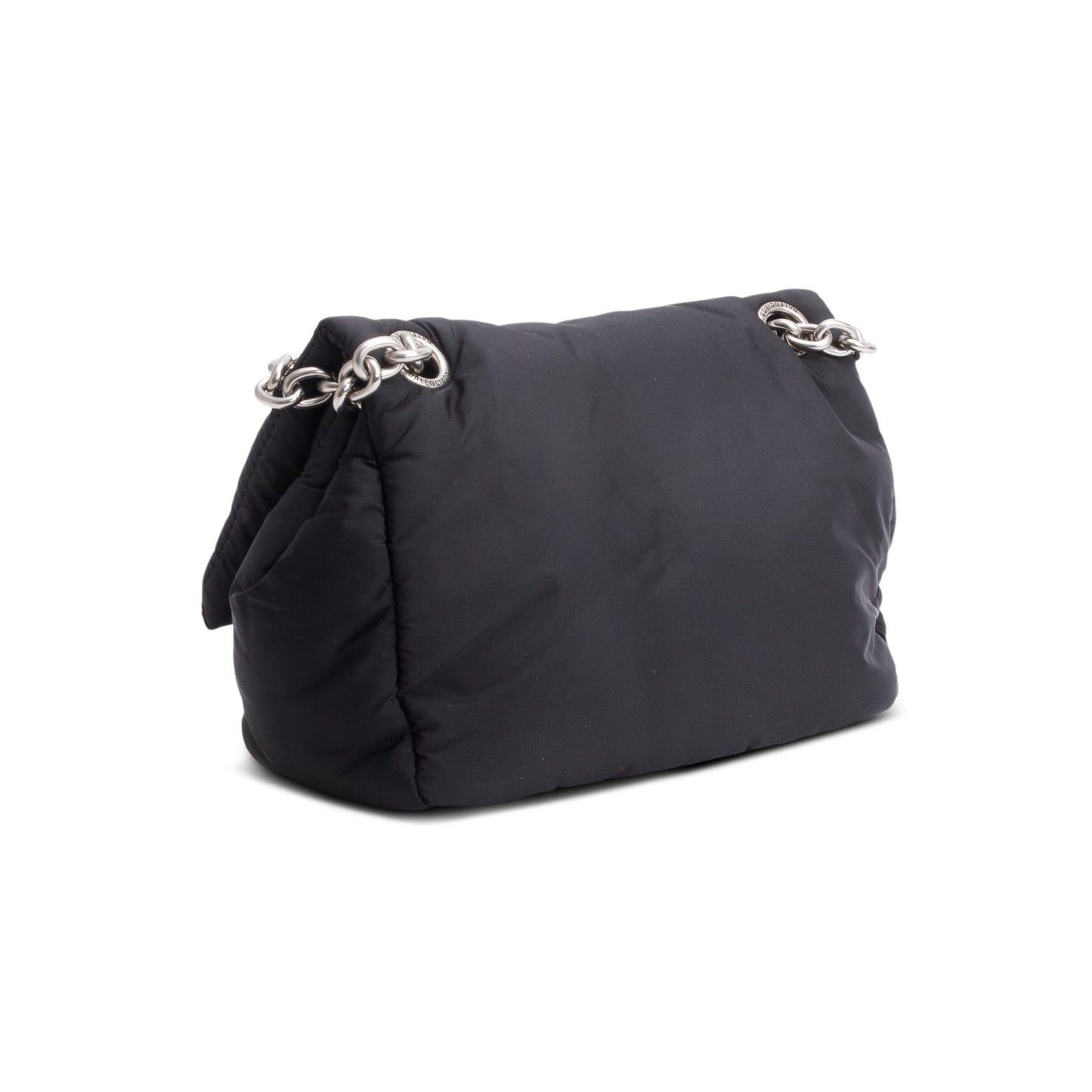 Balenciaga Black Nylon Mini Monaco BB Shoulder Bag