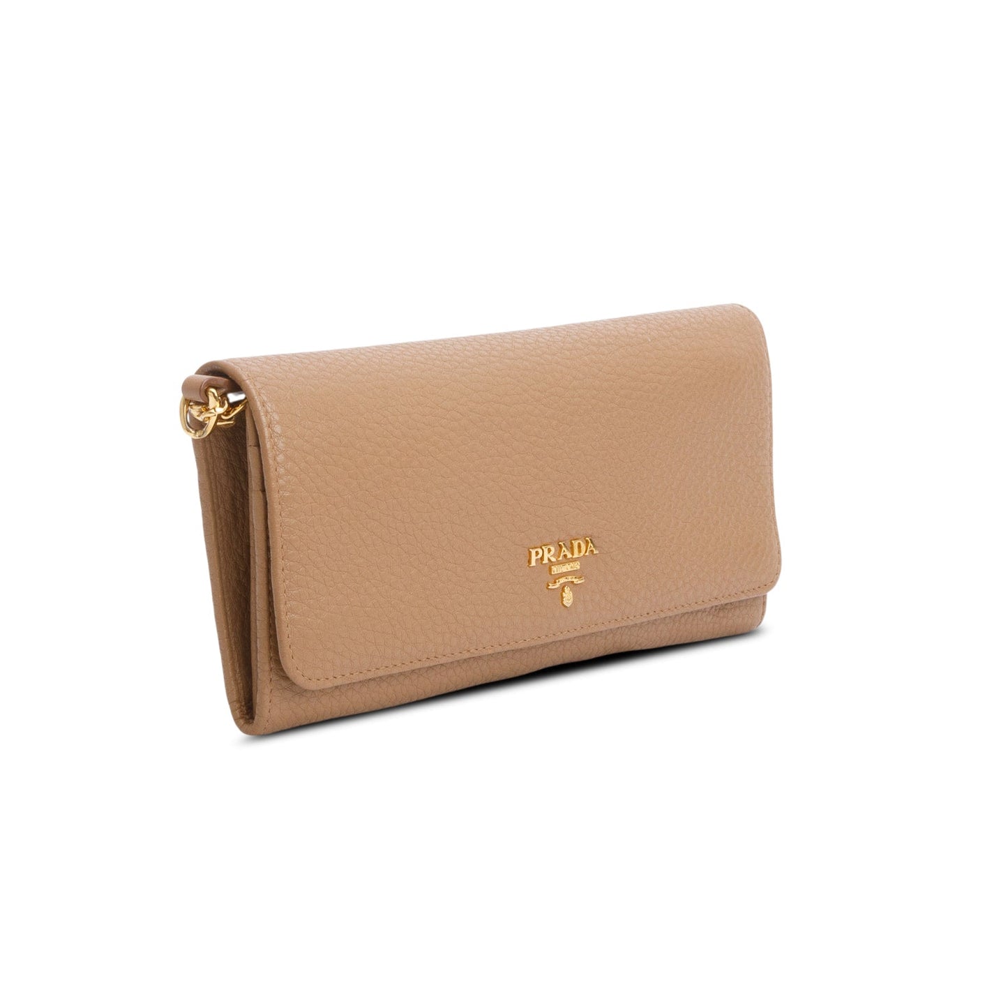 Prada Beige Leather Wallet on Chain