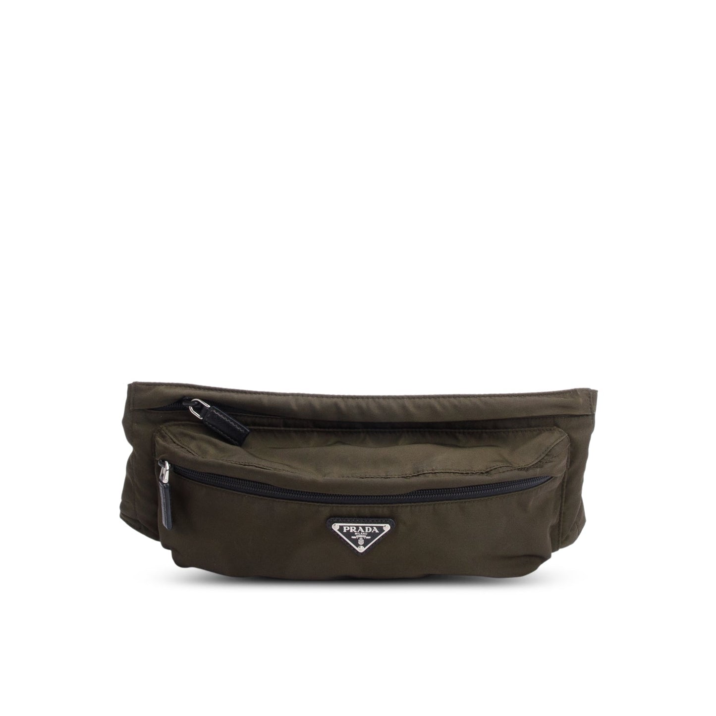 Prada Khaki Tessuto Nylon Montagna Belt Bag
