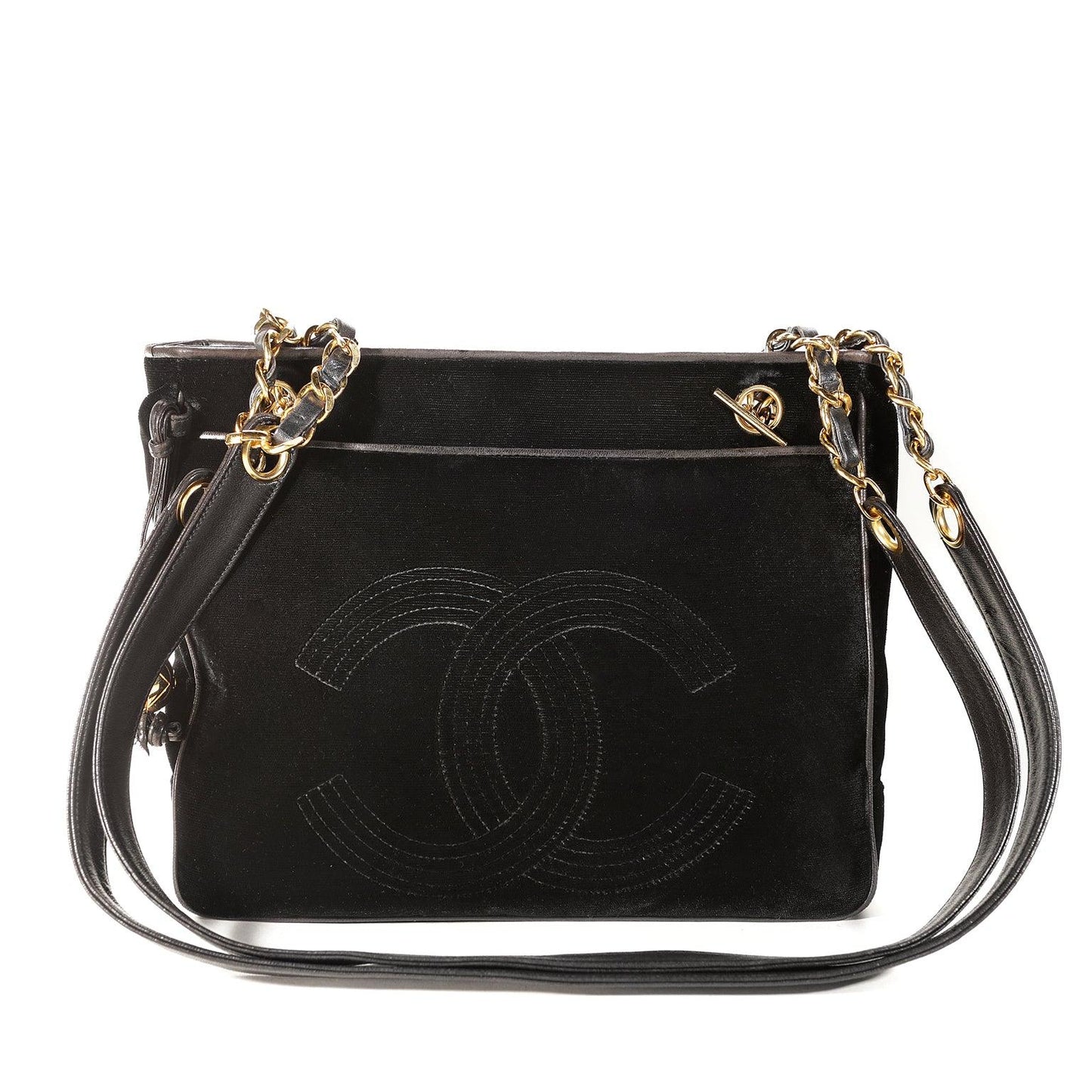 Chanel Black Velvet CC   Tote