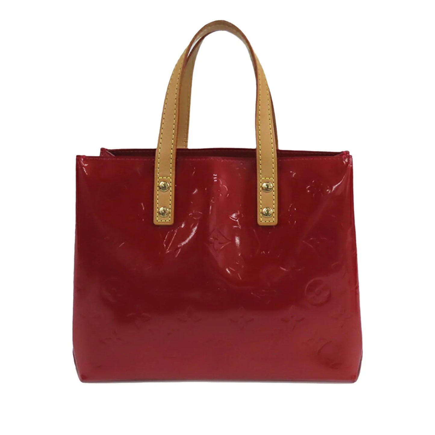 Red Louis Vuitton Monogram Vernis Reade PM Handbag