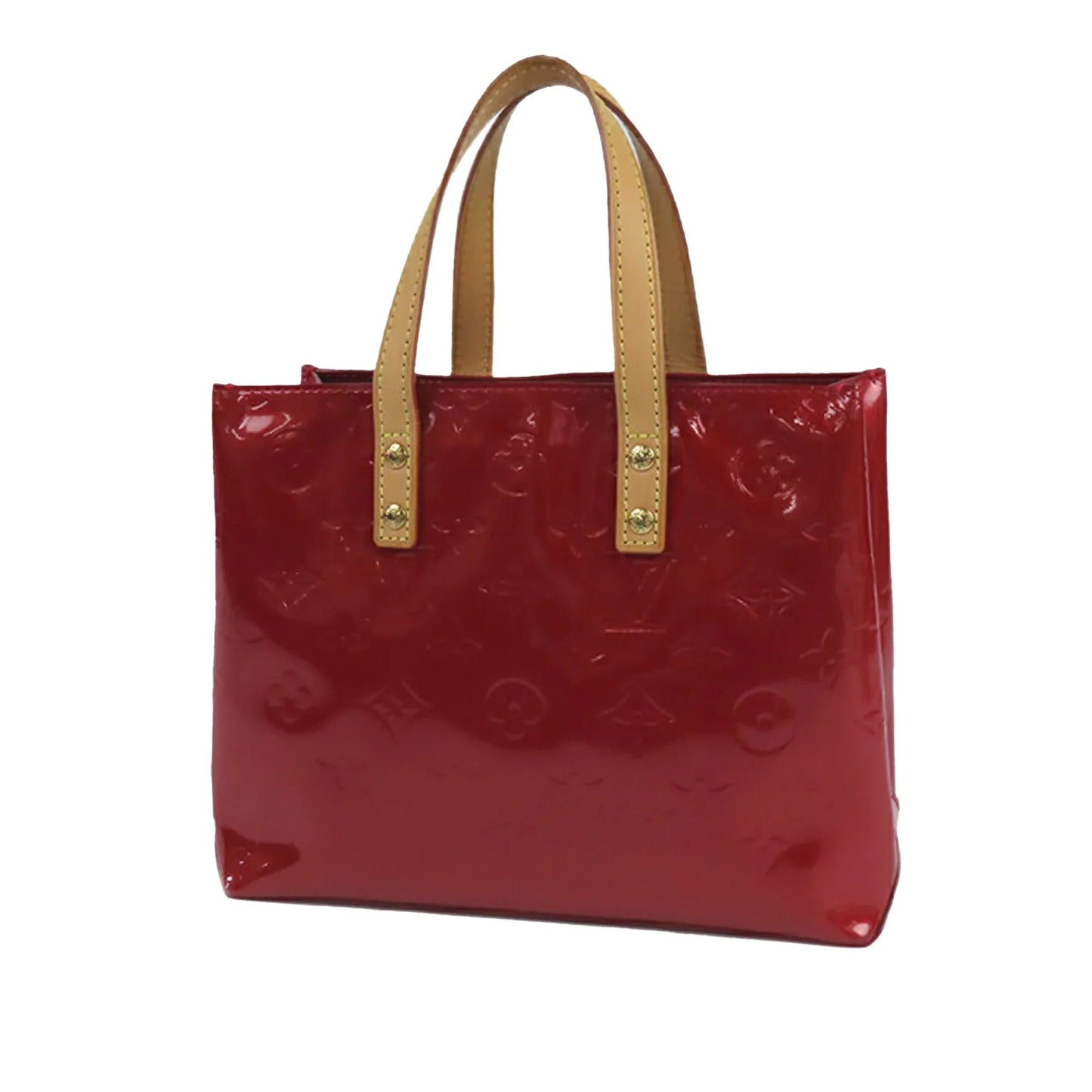 Red Louis Vuitton Monogram Vernis Reade PM Handbag