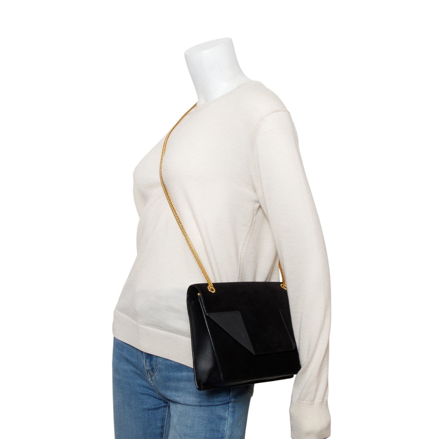 Saint Laurent Black Suede Betty Shoulder Bag