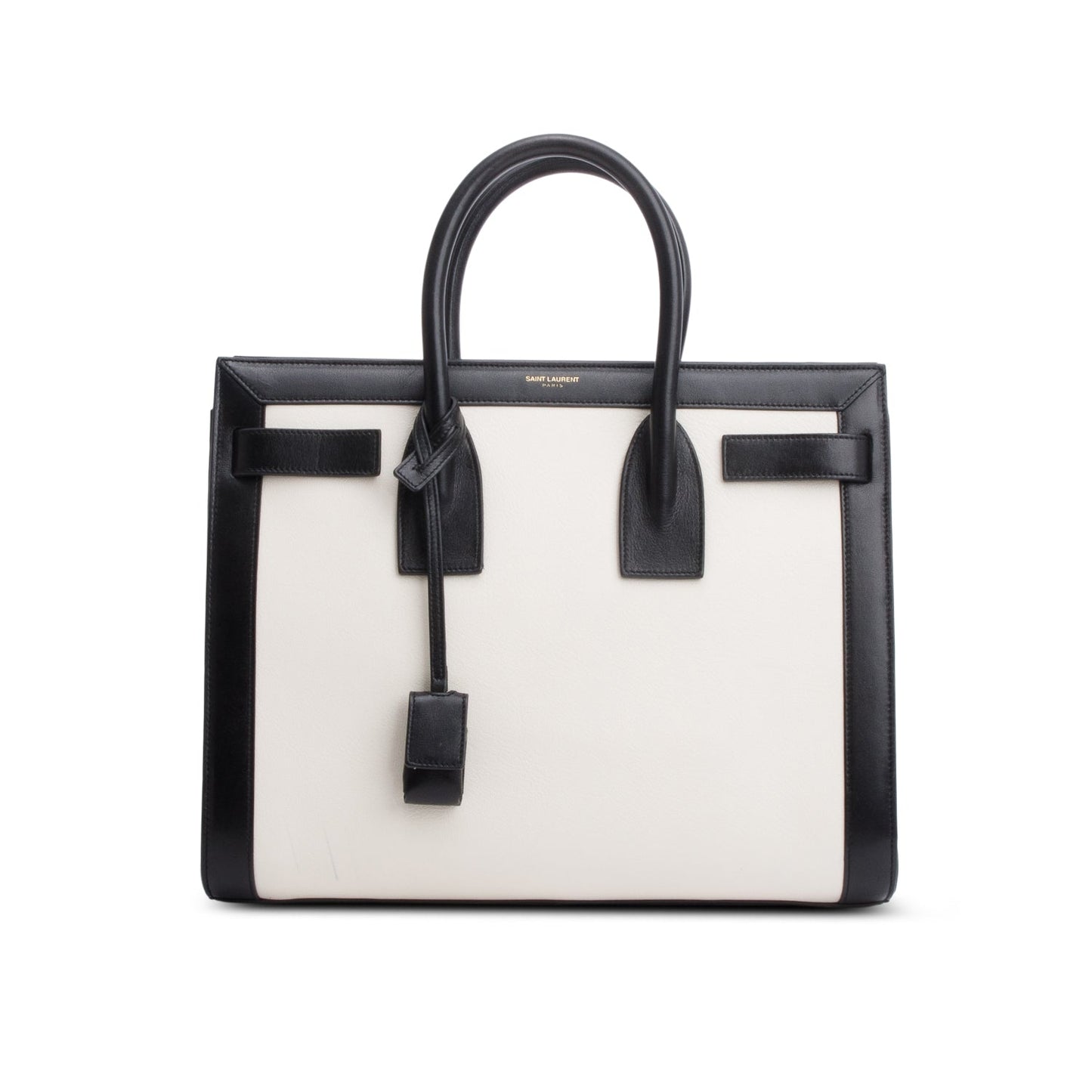 Saint Laurent Calfskin Bi-Color Small Sac De Jour