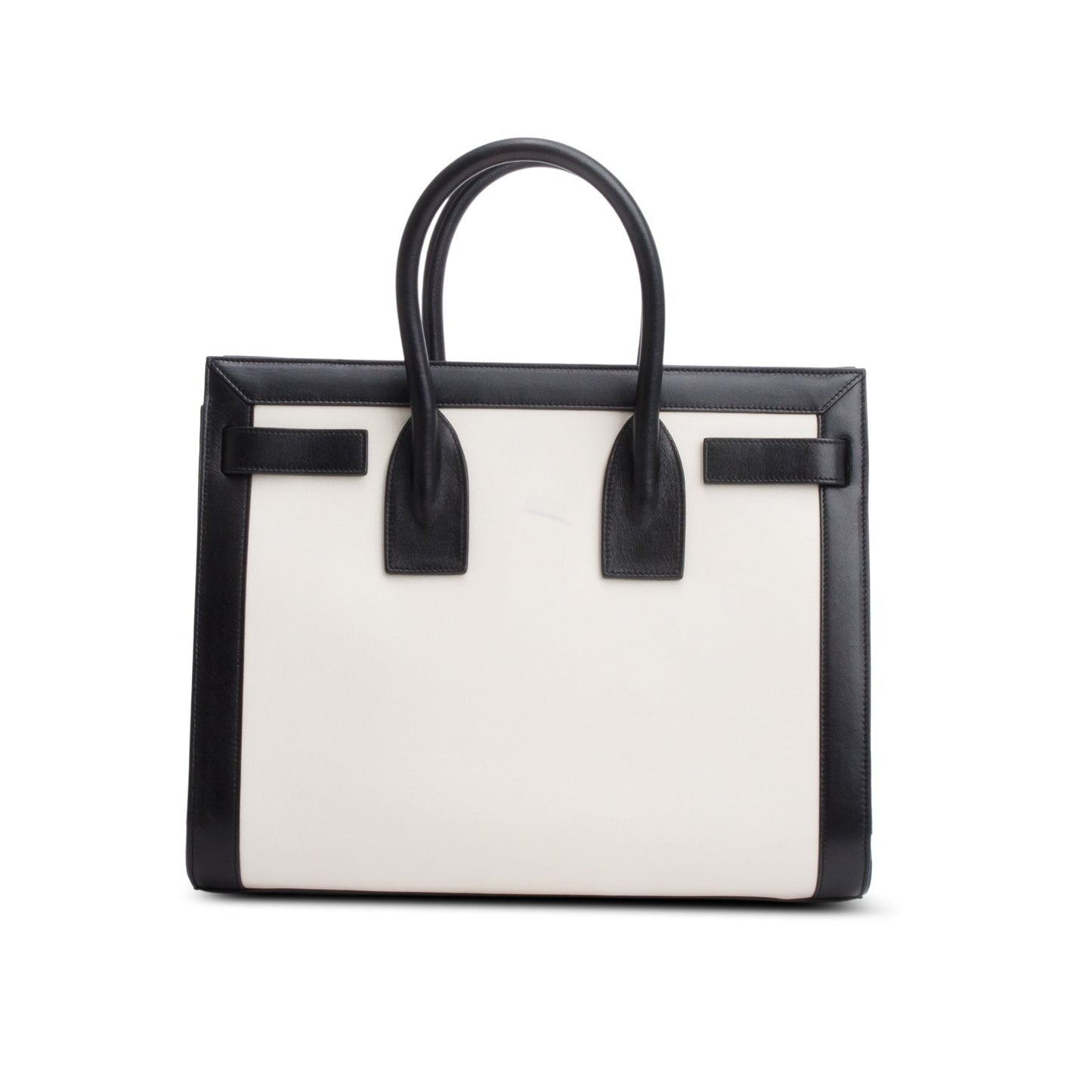 Saint Laurent Calfskin Bi-Color Small Sac De Jour