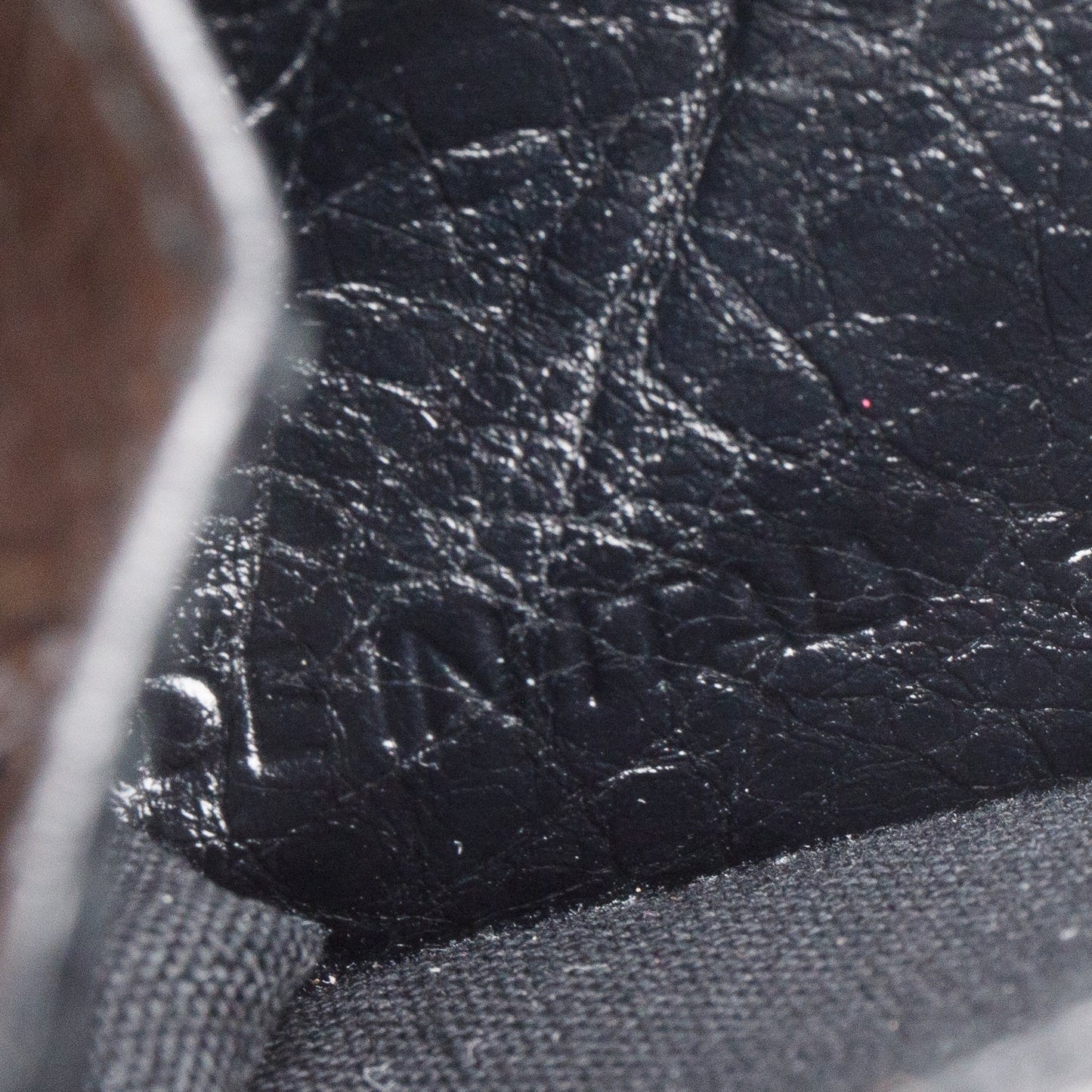 Balenciaga Black Crinkled Calfskin Leather City Mini Trifold Compact Wallet