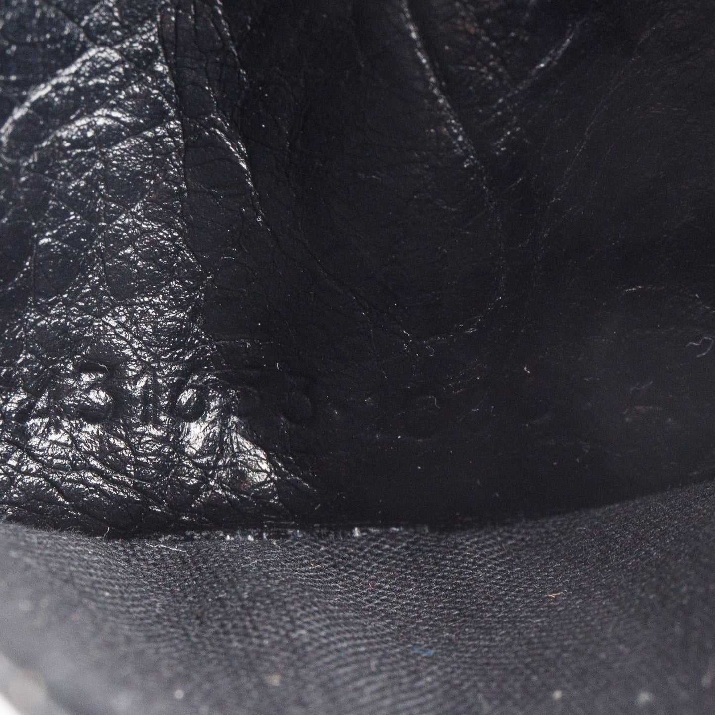Balenciaga Black Crinkled Calfskin Leather City Mini Trifold Compact Wallet