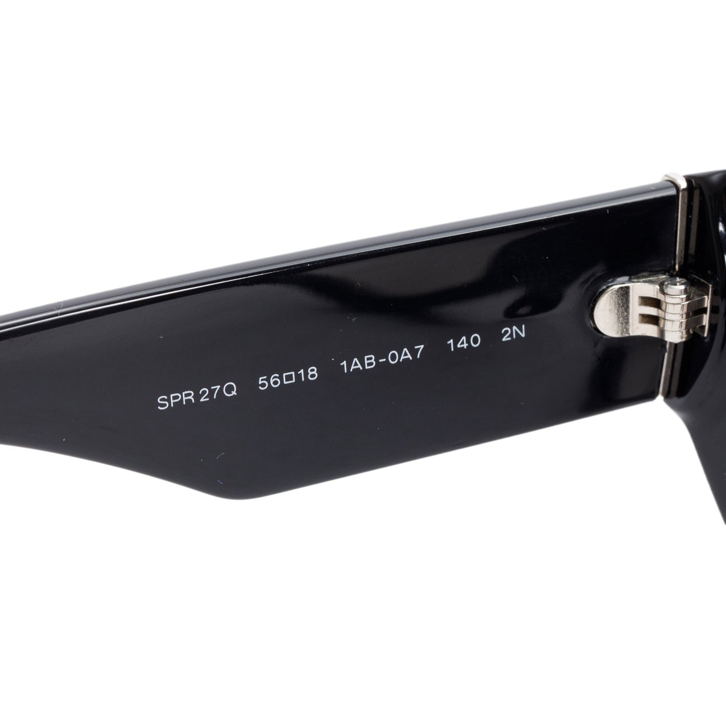 Prada SPR27Q Black Acetate Cat Eye Sunglasses