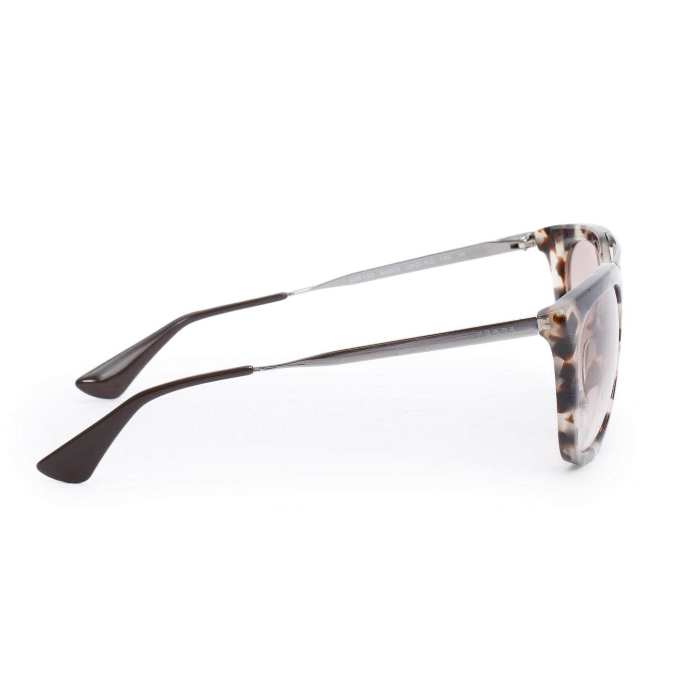 Prada SPR13Q Grey Acetate Cinema Cat Eye Sunglasses