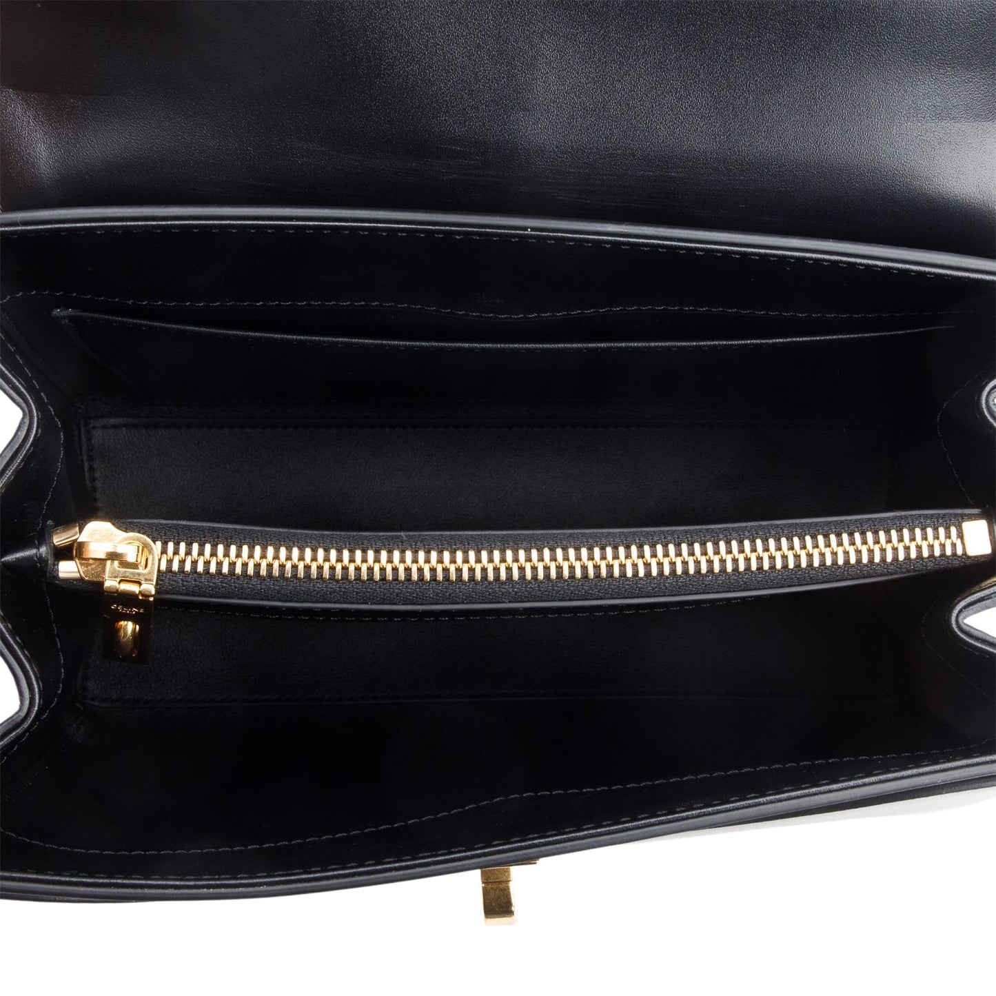 Celine 2023 Black Satinated Calfskin Small 16 Top Handle Bag
