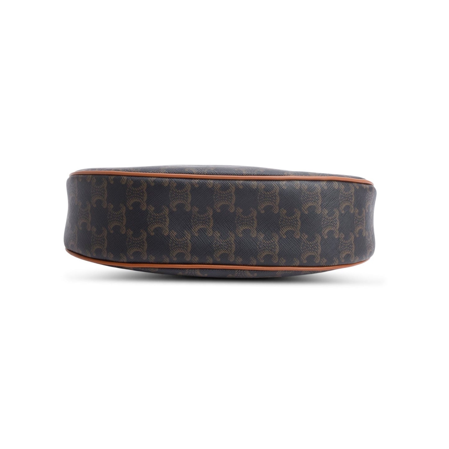 Celine 2022 Brown Triomphe Canvas and Calfskin Ava Shoulder Bag