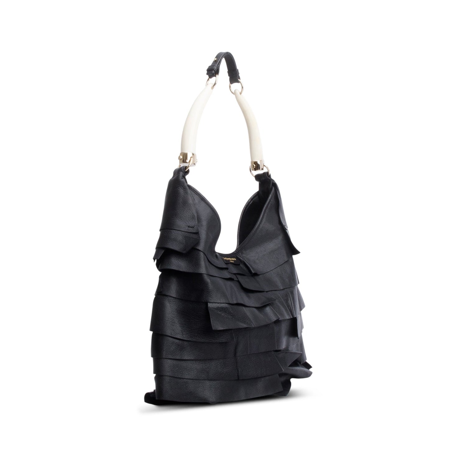 Saint Laurent Black Leather Large St. Tropez Tote