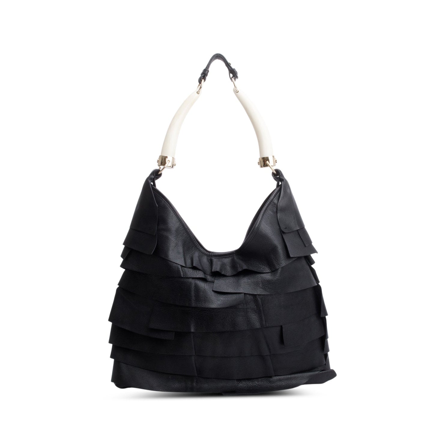 Saint Laurent Black Leather Large St. Tropez Tote